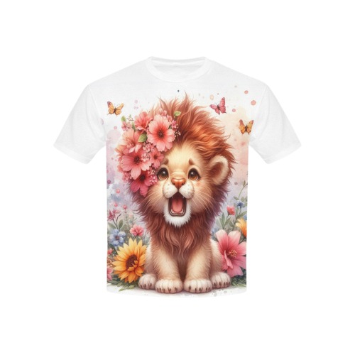 Watercolor Lion 1 Kids' All Over Print T-shirt (USA Size) (Model T40)