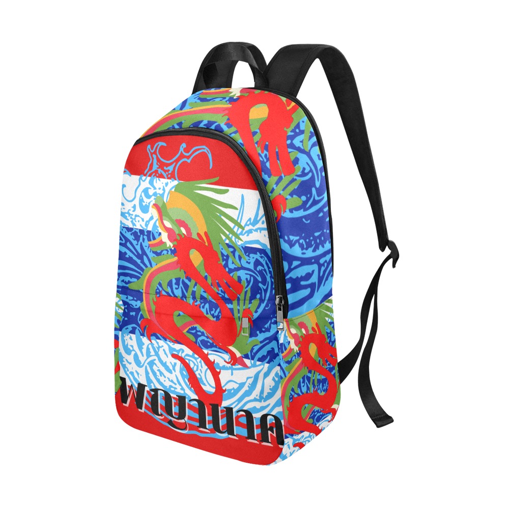 Thai flag with the king of nagas Fabric Backpack for Adult (Model 1659)