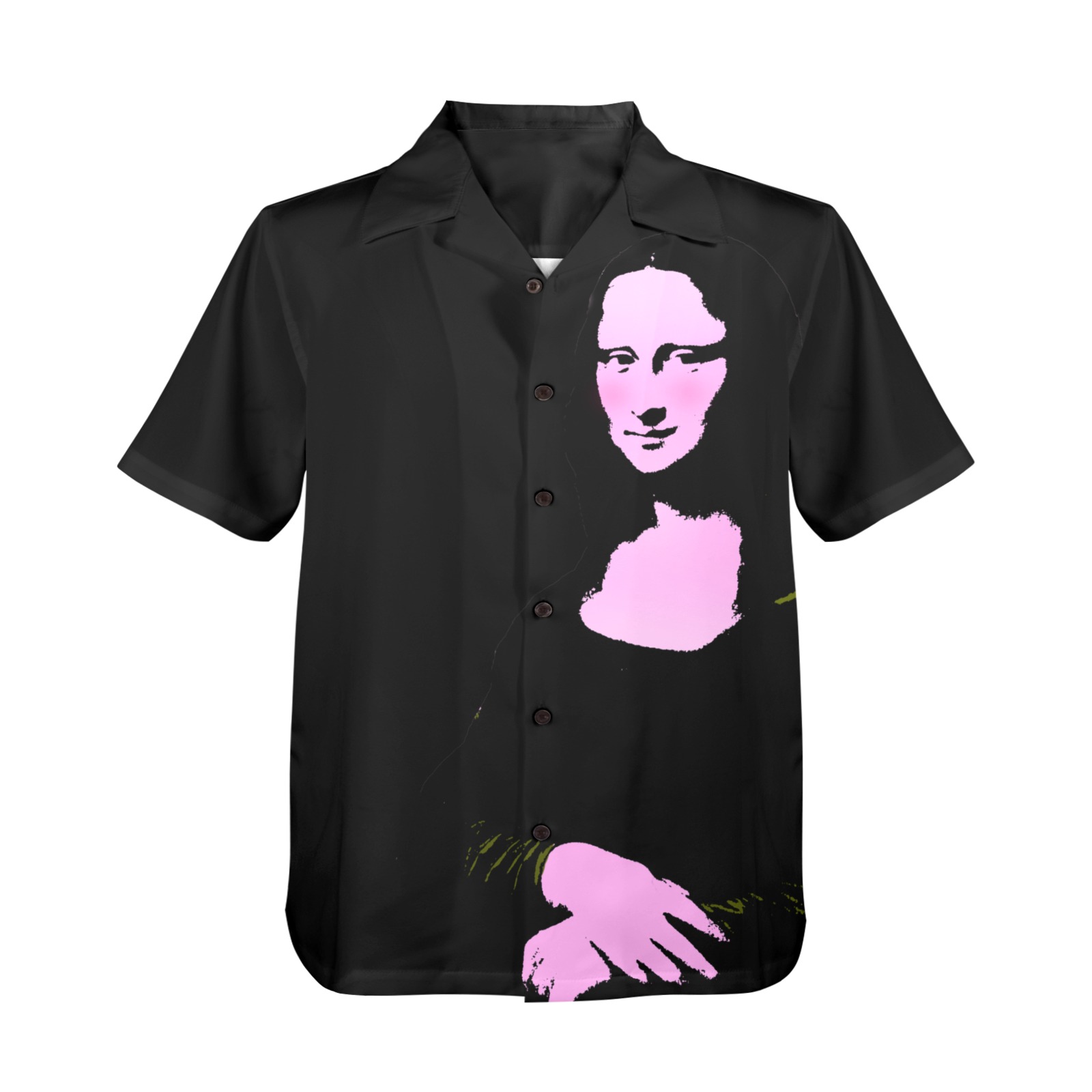 Mona Lisa Pop Art Style Men's All Over Print Hawaiian Shirt (Model T58)