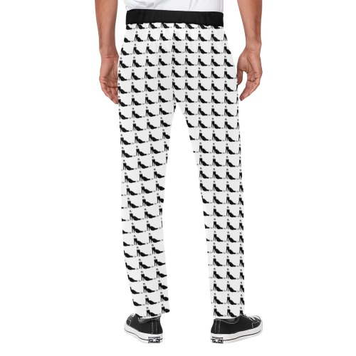 Lounging Audrey Houndstooth Pattern Men's All Over Print Casual Trousers (Model L68)