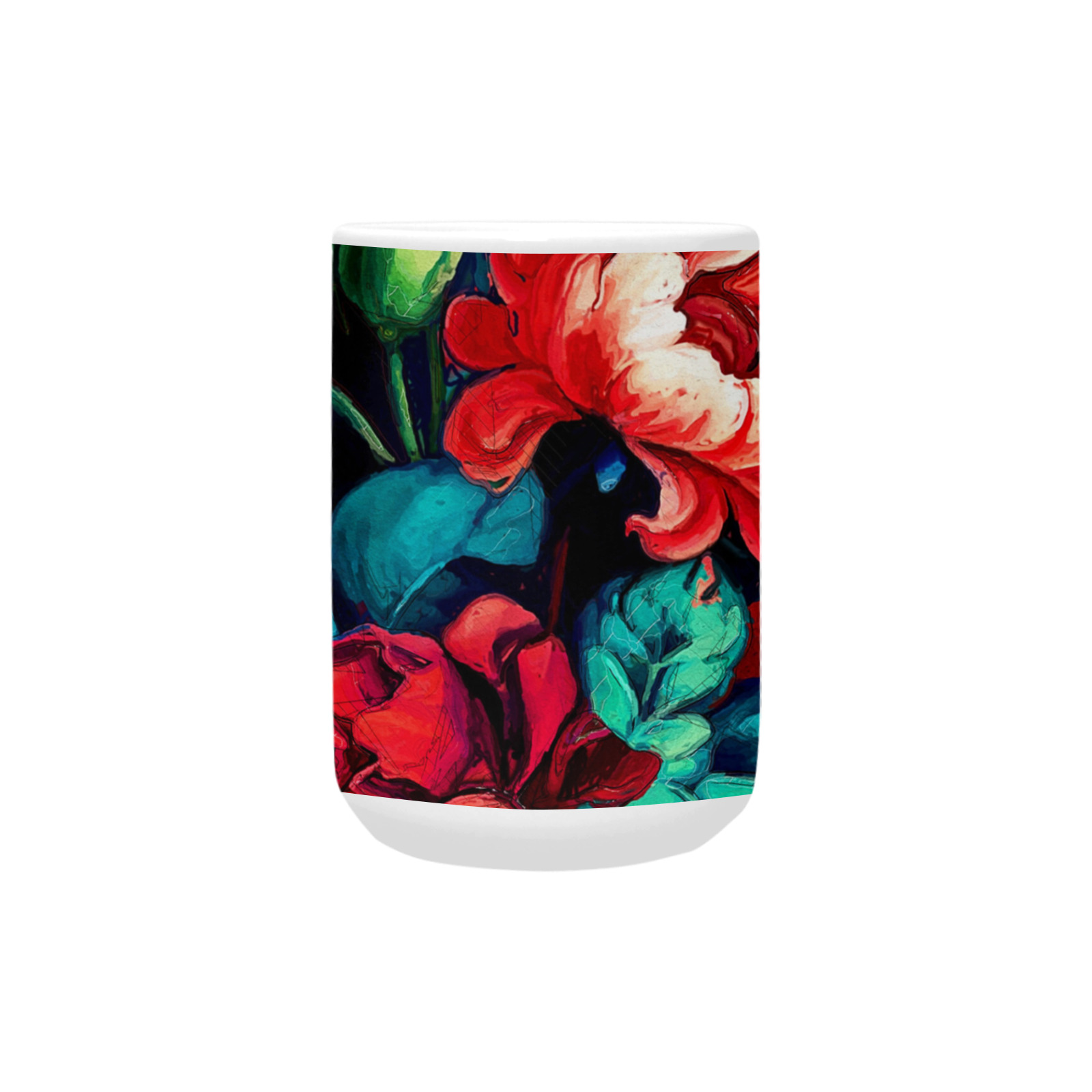 flowers botanic art (6) mug Custom Ceramic Mug (15oz)