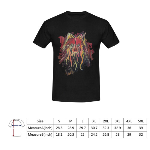 Fire Wolf Men's T-Shirt in USA Size (Front Printing Only)