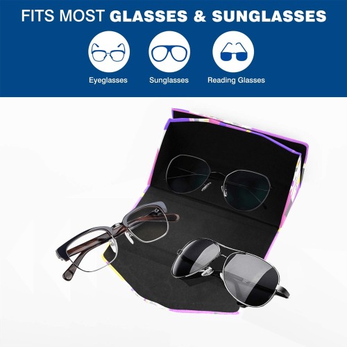 Squares on Dots Custom Foldable Glasses Case