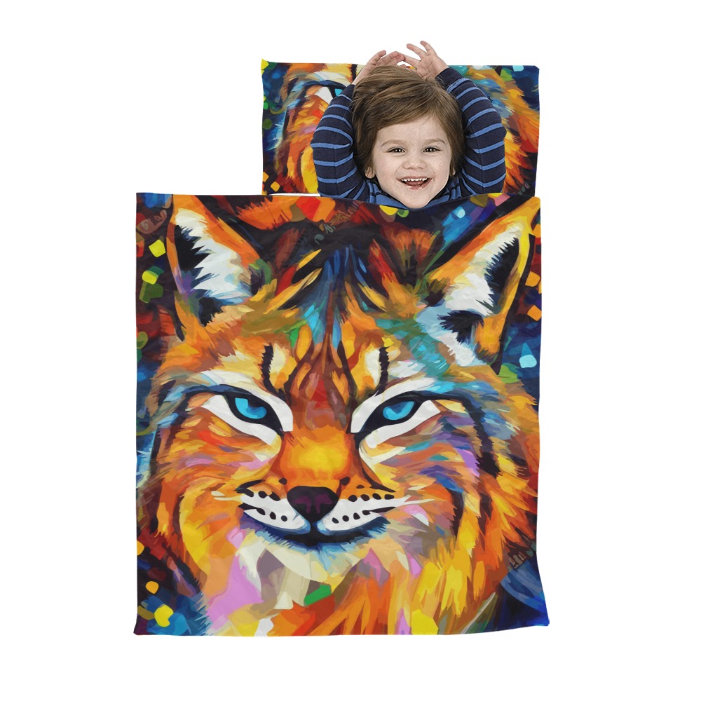 Lynx Funny Colorful Animal Art Kids' Sleeping Bag
