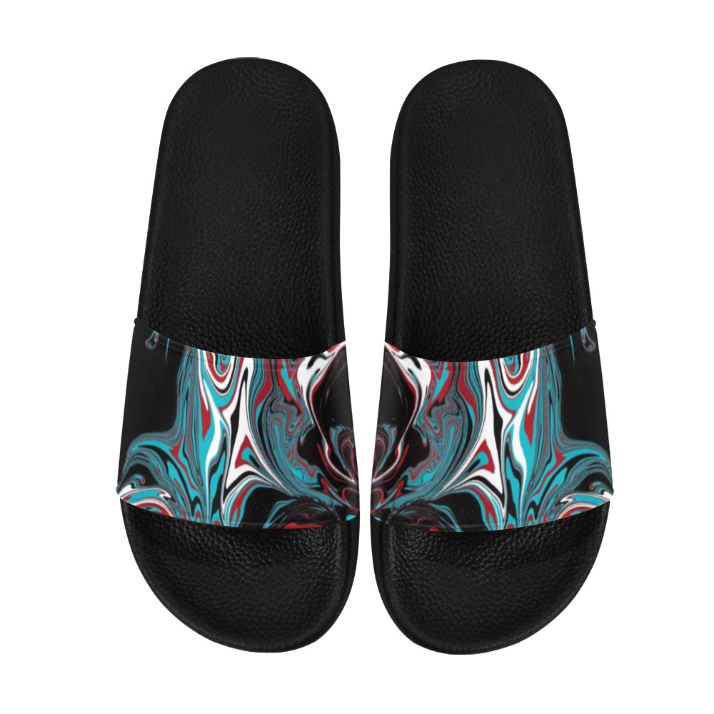 Dark Wave of Colors Women's Slide Sandals (Model 057)