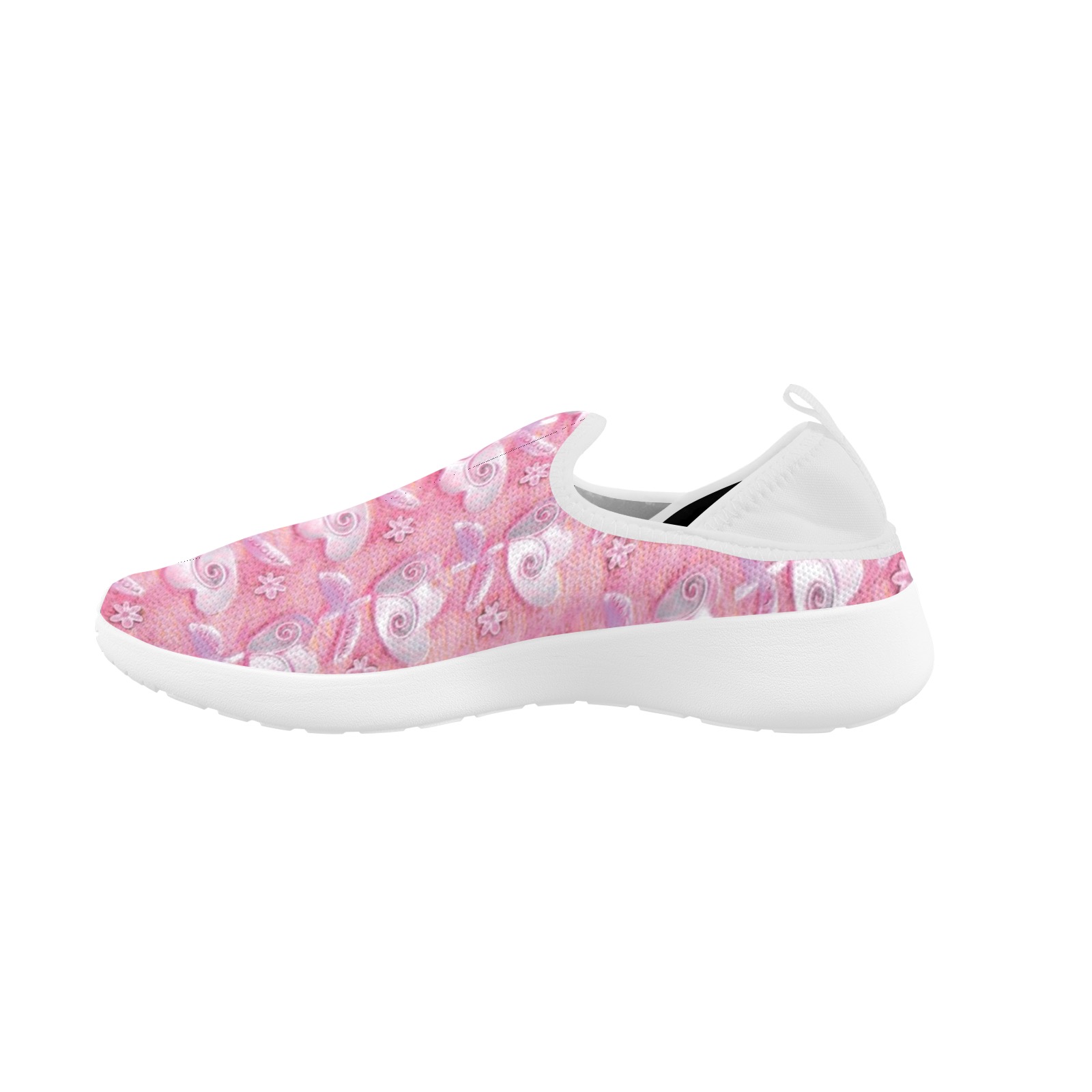 Cool in pink Fly Weave Drop-in Heel Sneakers for Women (Model 02002)