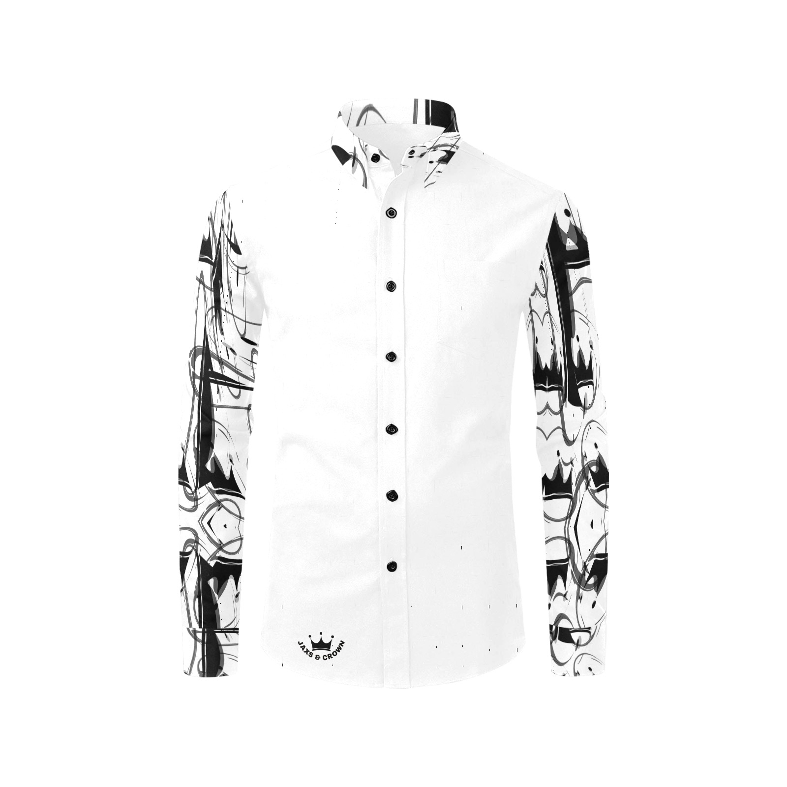 Jaxs n crown print Men's All Over Print Casual Dress Shirt (Model T61)