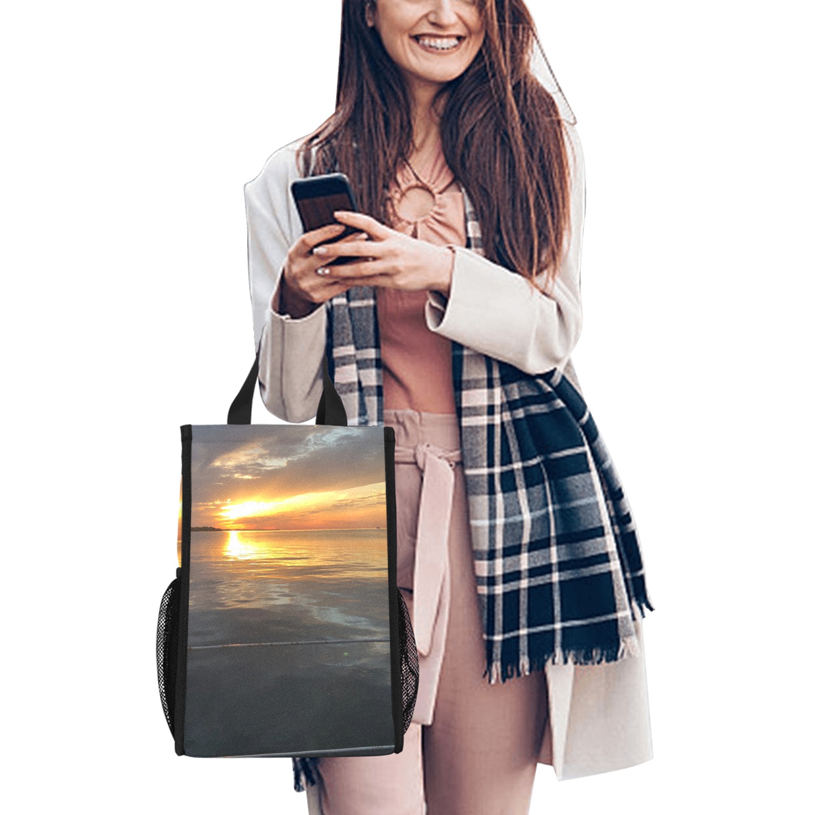Pier Sunset Collection Foldable Picnic Tote Bag (Model 1718)