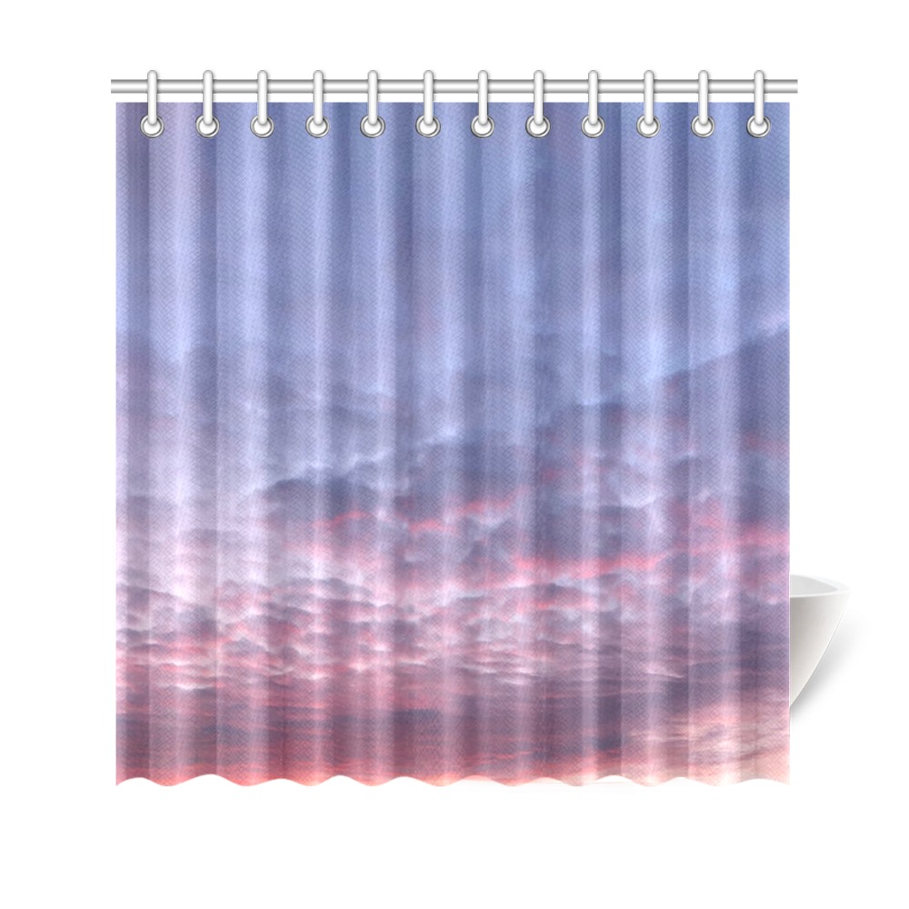 Morning Purple Sunrise Collection Shower Curtain 69"x70"