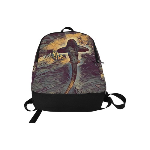 Shark From Bottom Dark Fabric Backpack for Adult (Model 1659)