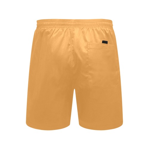 color butterscotch Men's Mid-Length Beach Shorts (Model L51)
