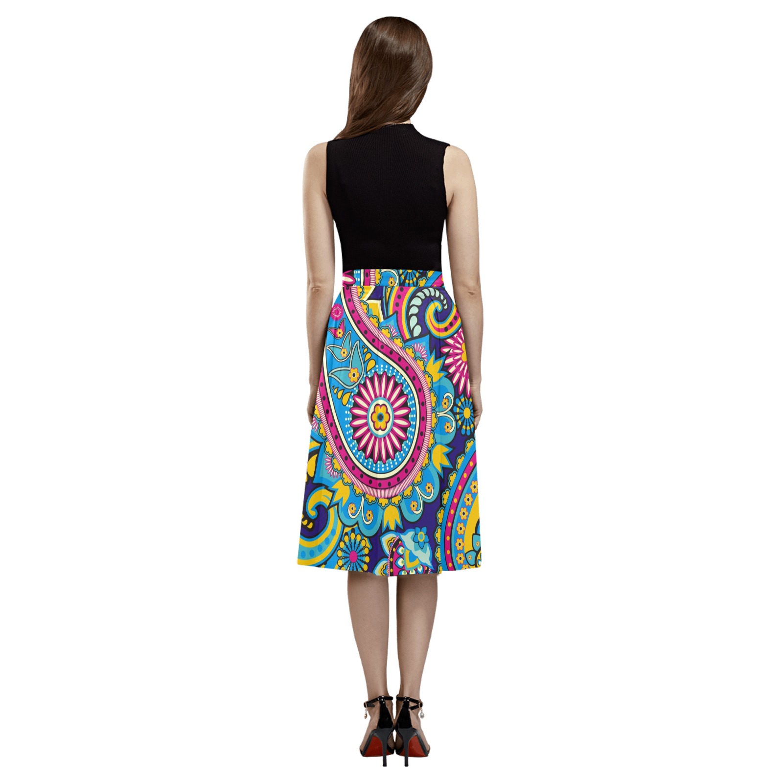 zzqw2 Mnemosyne Women's Crepe Skirt (Model D16)