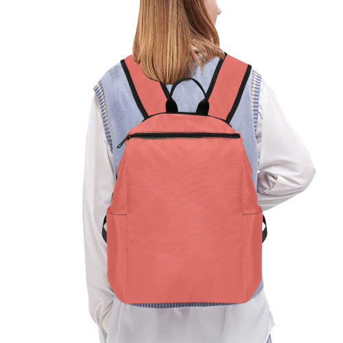 CORAL PINK Lightweight Casual Backpack (Model 1730)