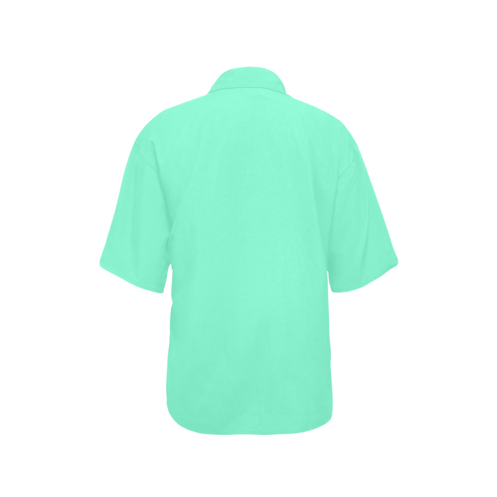 color aquamarine All Over Print Hawaiian Shirt for Women (Model T58)