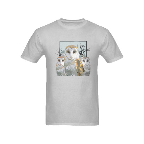 Barn Owl Pack Men's T-Shirt in USA Size (Front Printing Only)