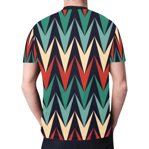 Geometric Abstract - Chevron New All Over Print T-shirt for Men (Model T45)