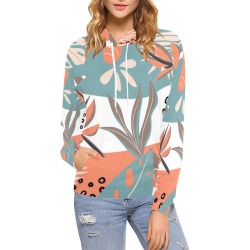 Colorful Tropical Pattern (7) All Over Print Hoodie for Women (USA Size) (Model H13)