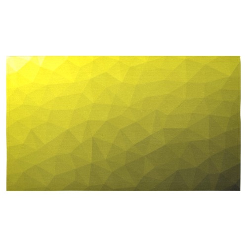 Yellow gradient geometric mesh pattern Cotton Linen Tablecloth 60"x 104"