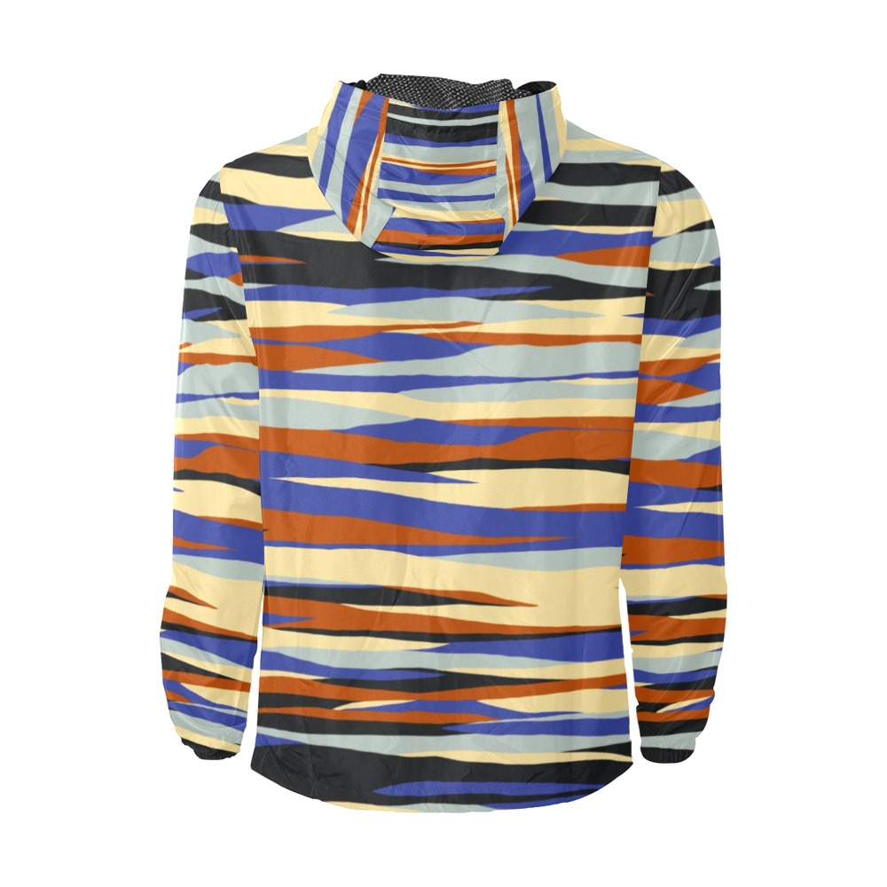 Colorful abstract lines-075 Unisex All Over Print Windbreaker (Model H23)