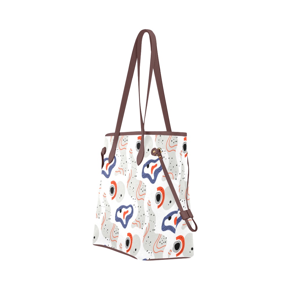 Elegant Abstract Mid Century Pattern Clover Canvas Tote Bag (Model 1661)