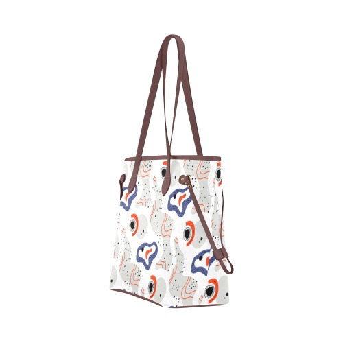 Elegant Abstract Mid Century Pattern Clover Canvas Tote Bag (Model 1661)