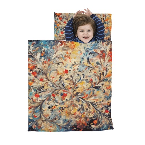 Fantastic floral ornament. Fantasy garden art Kids' Sleeping Bag