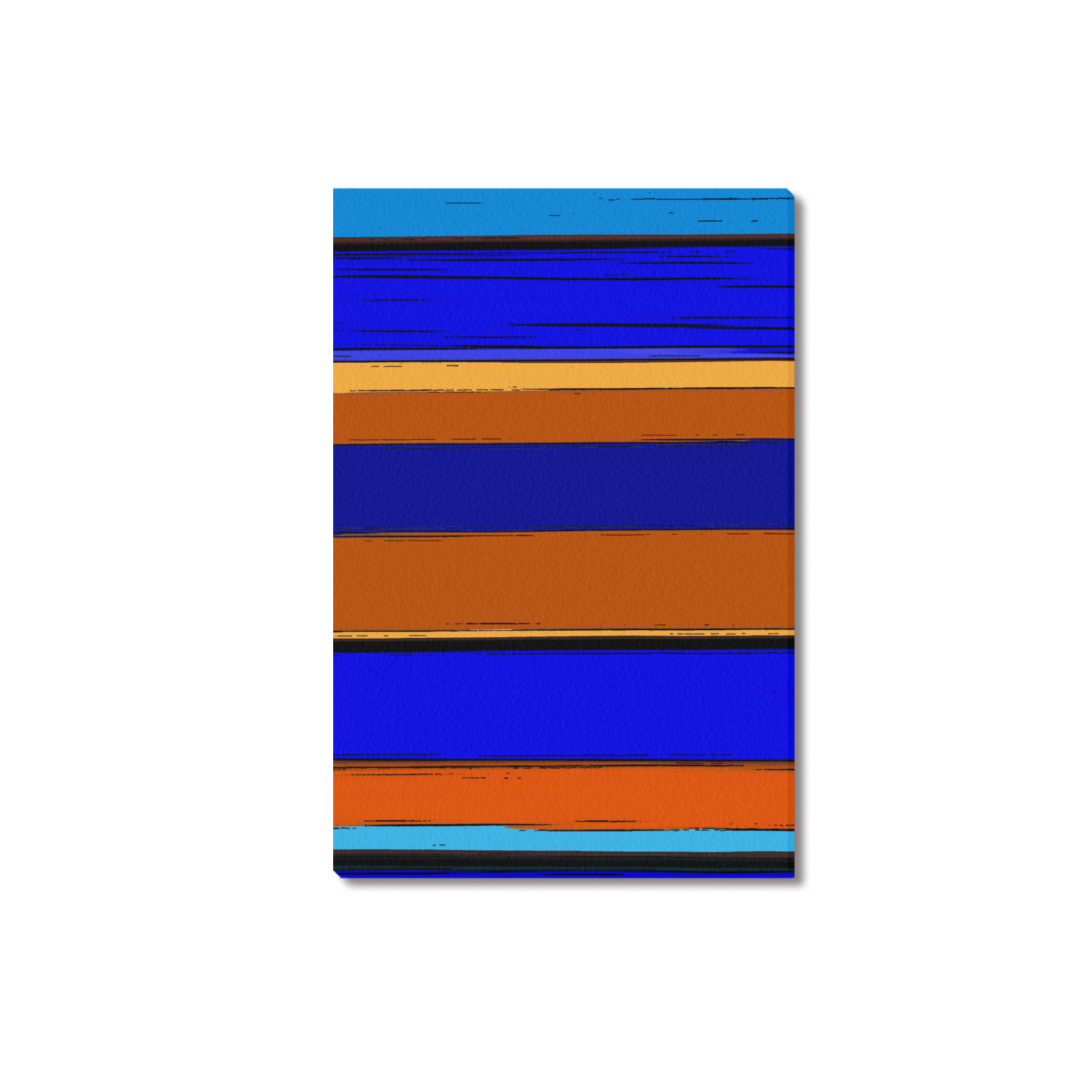 Abstract Blue And Orange 930 Upgraded Canvas Print 18"x12"