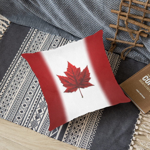 Canada Flag Linen Zippered Pillowcase 18"x18"(Two Sides)