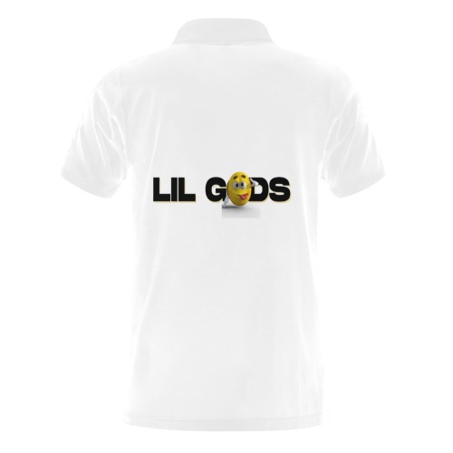 Lil Gods White Men's Polo Shirt (Model T24)