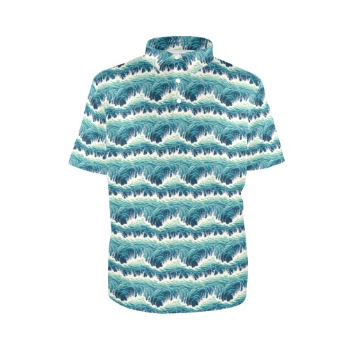 watersized Men's All Over Print Polo Shirt (Model T55)
