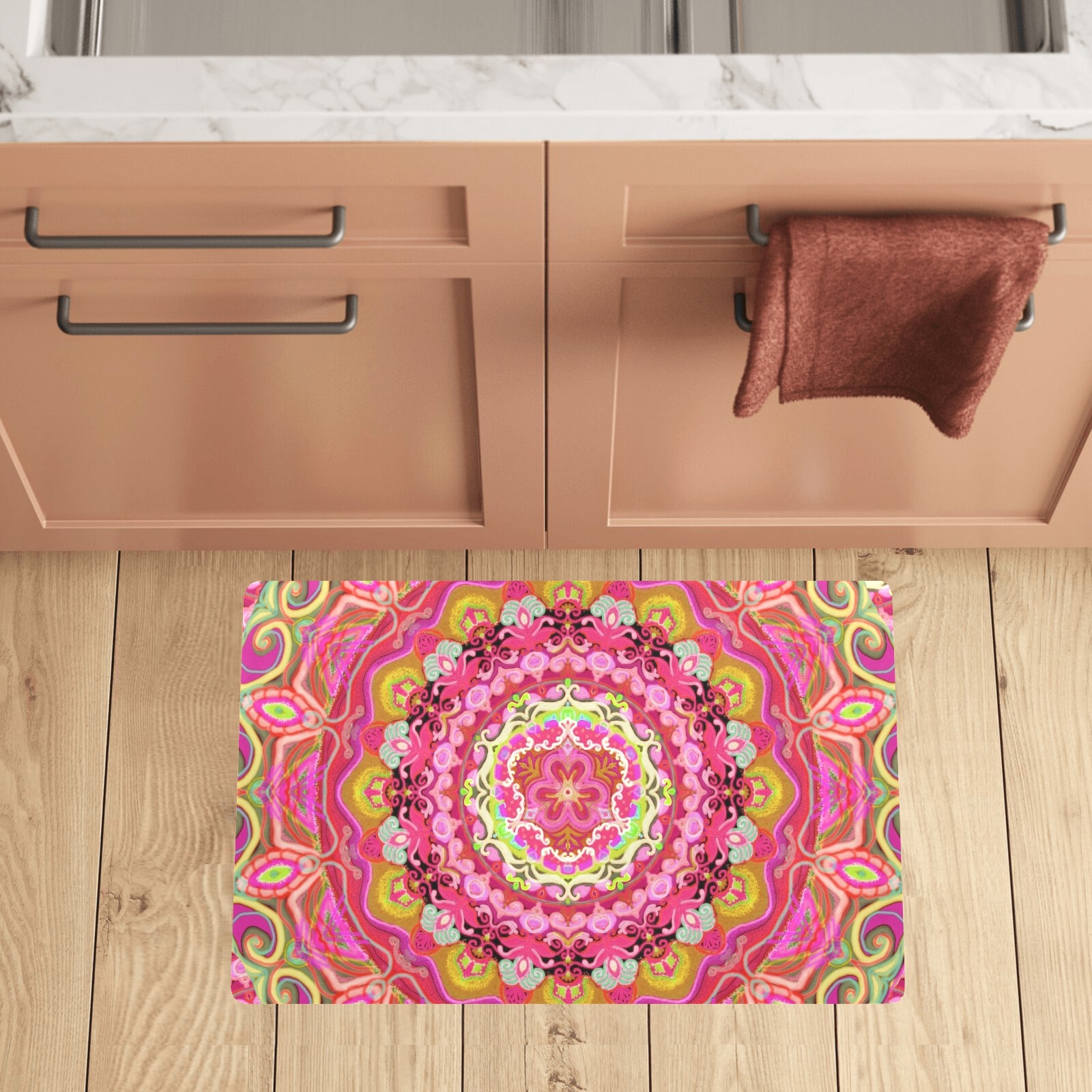 russian mandala 21 Kitchen Mat 28"x17"