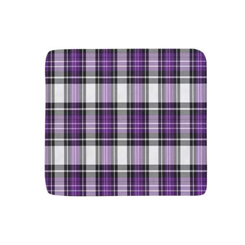 Purple Black Plaid Rectangular Seat Cushion