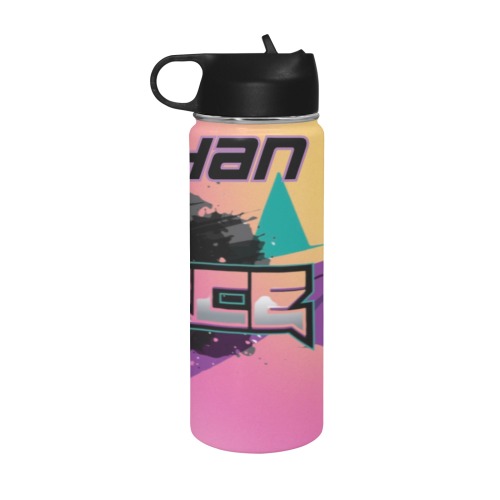 Untitled design (20) teaghan Insulated Water Bottle with Straw Lid (18 oz)