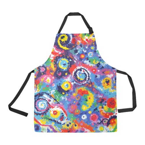 Pleasant colors on the theme of tie-dye pattern. All Over Print Apron