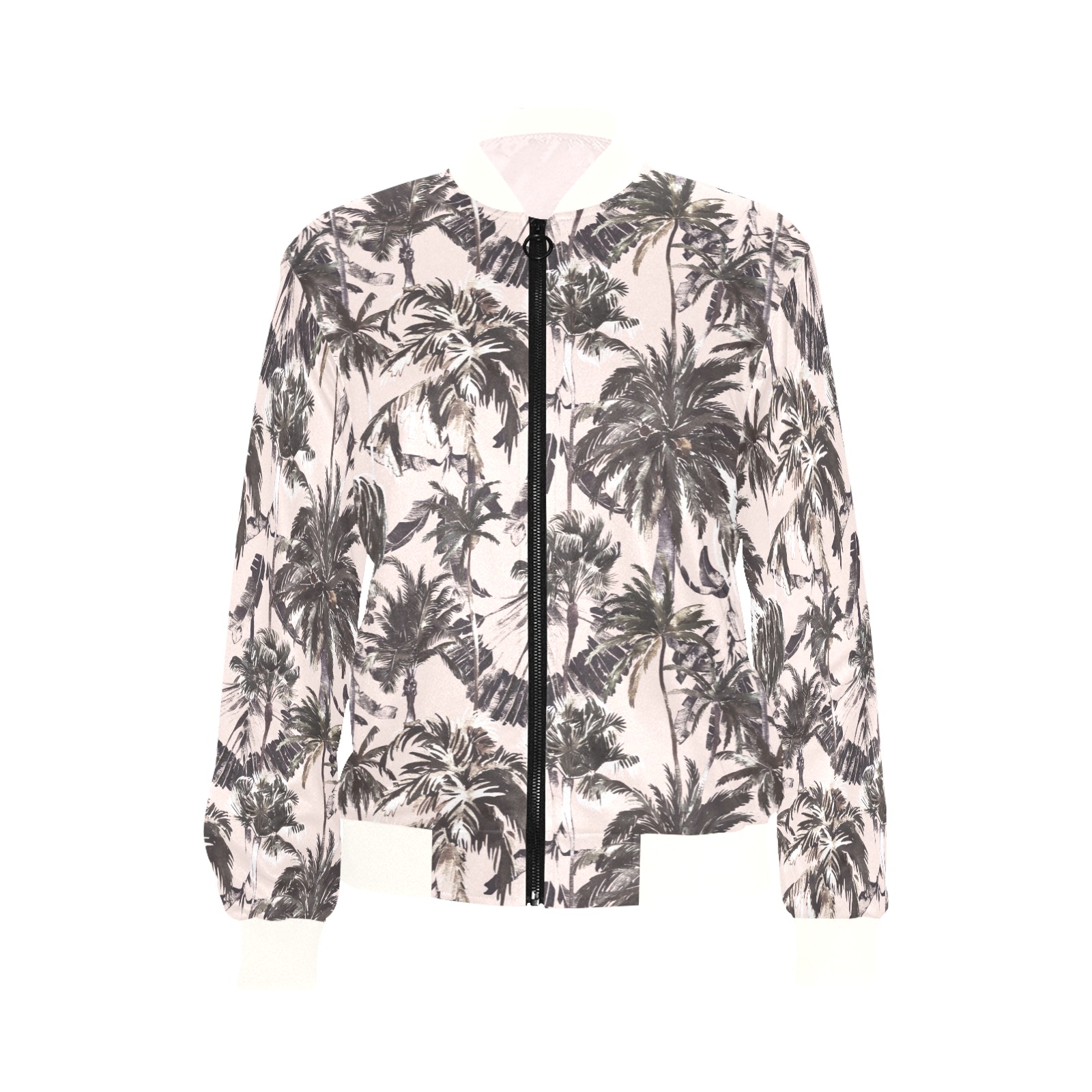 Obsession_tropical_palm_trees All Over Print Bomber Jacket for Women (Model H36)