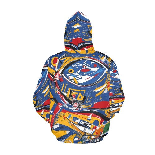 Nice modernist abstract art of american football. All Over Print Hoodie for Men (USA Size) (Model H13)