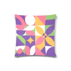 Retro Mid Century Mod Geometric Abstract Custom Zippered Pillow Case 16"x16"(Twin Sides)