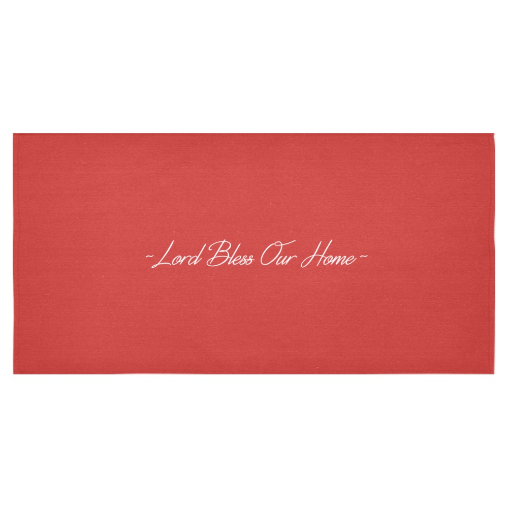 Lord Bless Our Home (Red) Thickiy Ronior Tablecloth 120"x 60"