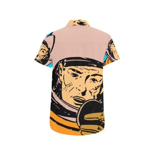 astronaut Men's Short Sleeve Shirt with Chest Pocket (Model T53)