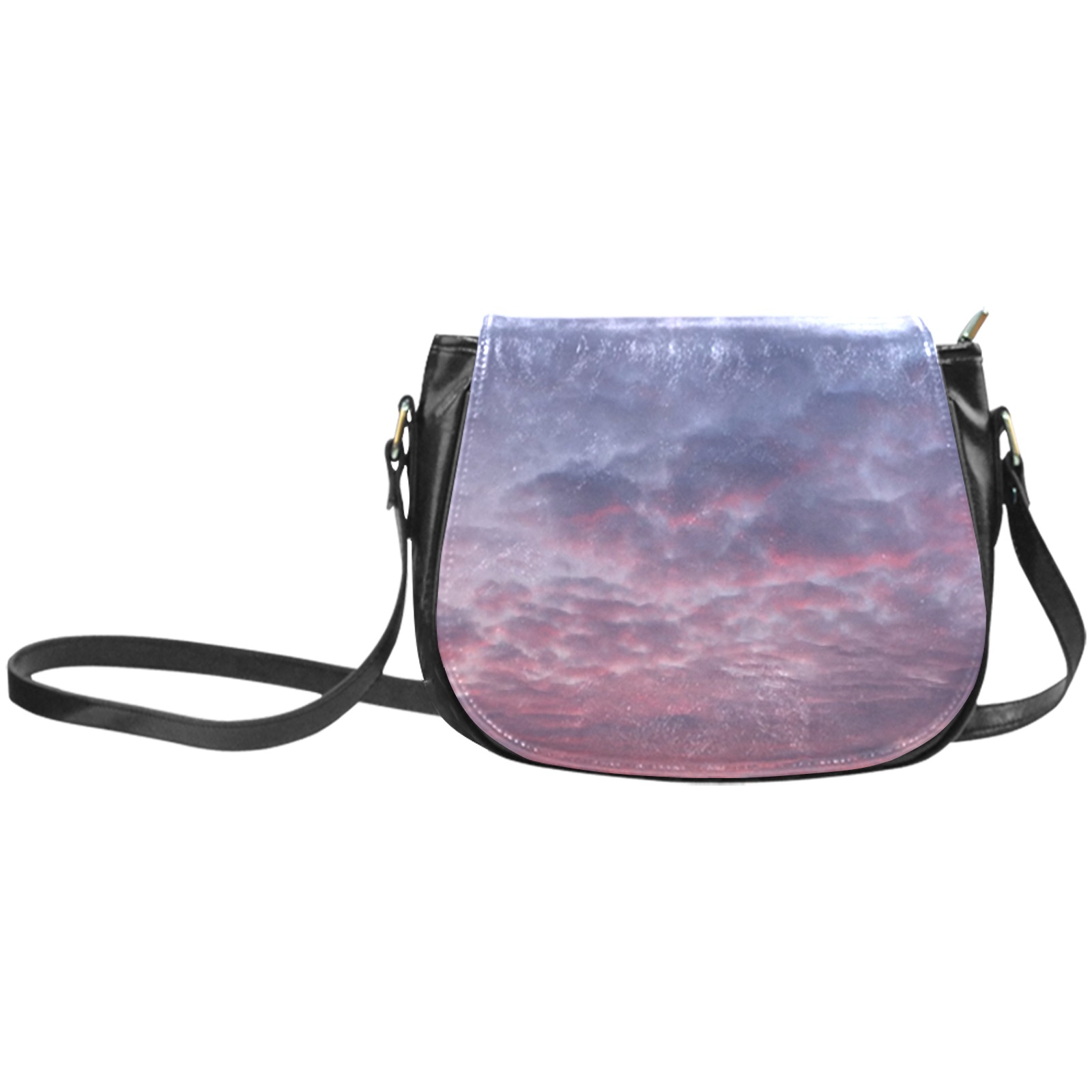 Morning Purple Sunrise Collection Classic Saddle Bag/Small (Model 1648)