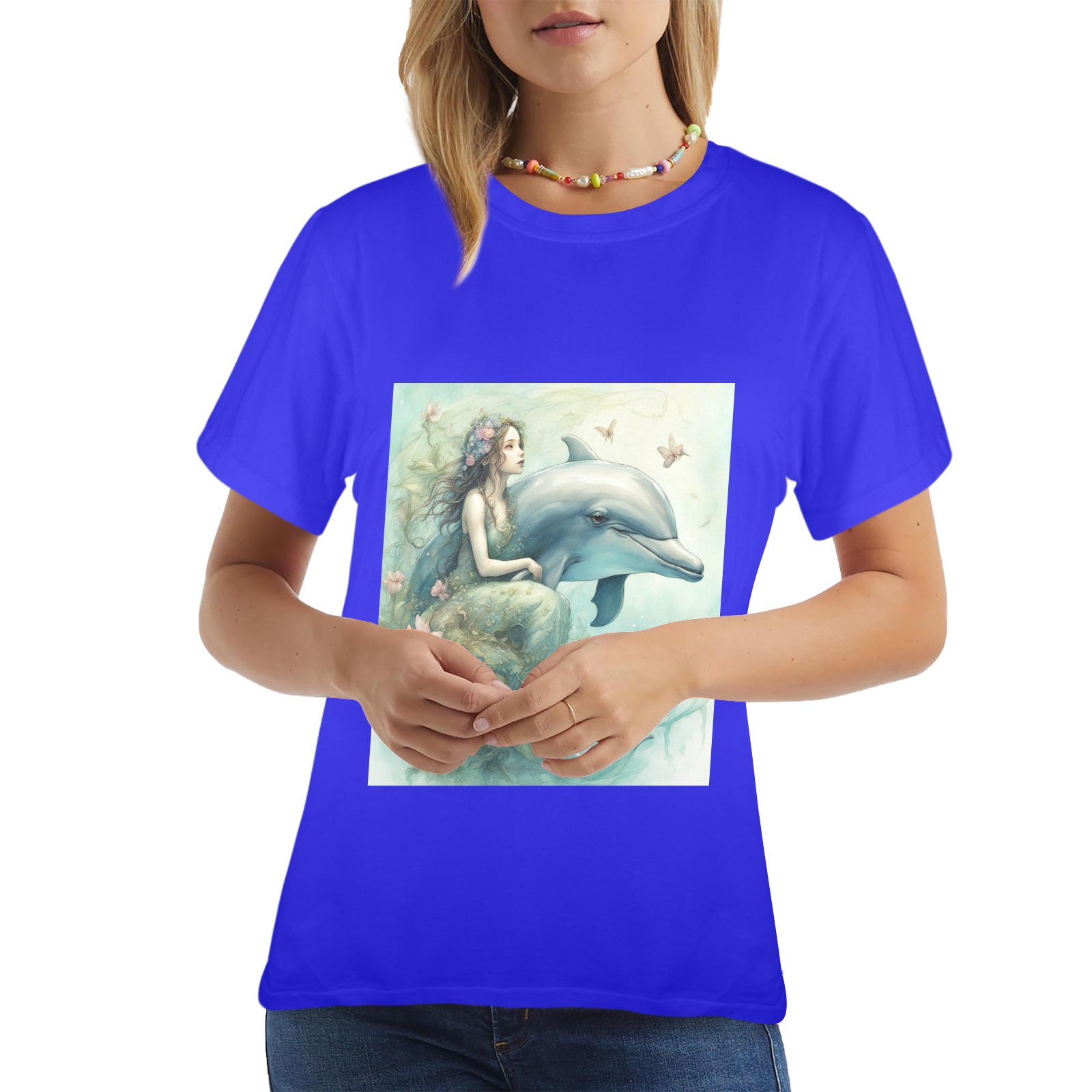 Dolphin Fantasy 2 Women's T-Shirt in USA Size (Front Printing) (Model T78)