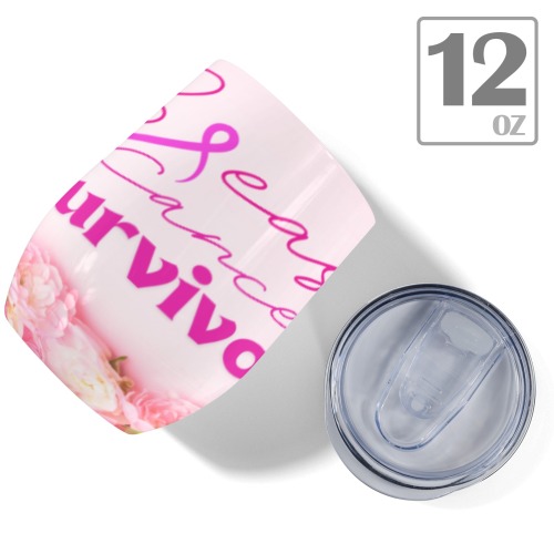 Breast Cancer Awareness Wine Tumbler 12oz Wine Tumbler