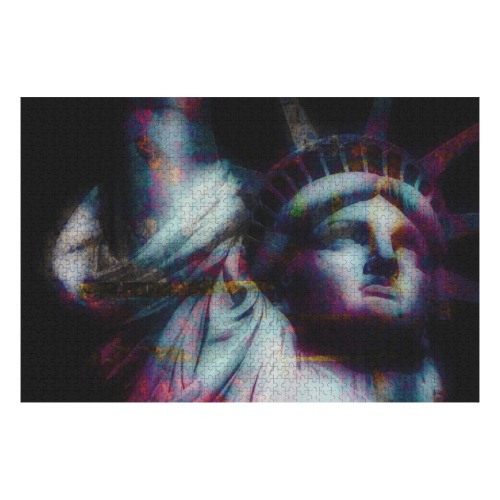 STATUE OF LIBERTY 5 1000-Piece Wooden Photo Puzzles