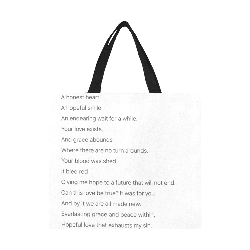 A honest heart All Over Print Canvas Tote Bag/Large (Model 1699)