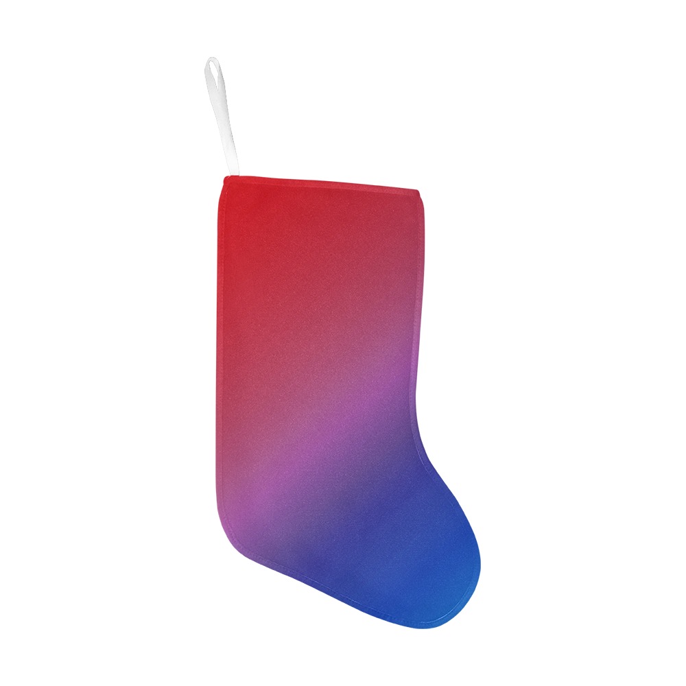 Diagonal Ombre Red Christmas Stocking (Without Folded Top)
