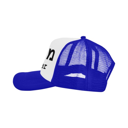 Overcomer Big Text Hat Blue Trucker Trucker Hat