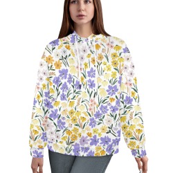 Simple garden lilac Women's All Over Print Hoodie (Model H61)