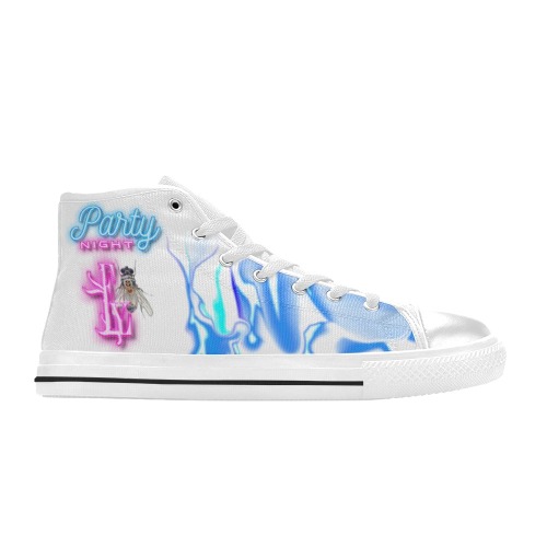 Party Night Collectable Fly Women's Classic High Top Canvas Shoes (Model 017)