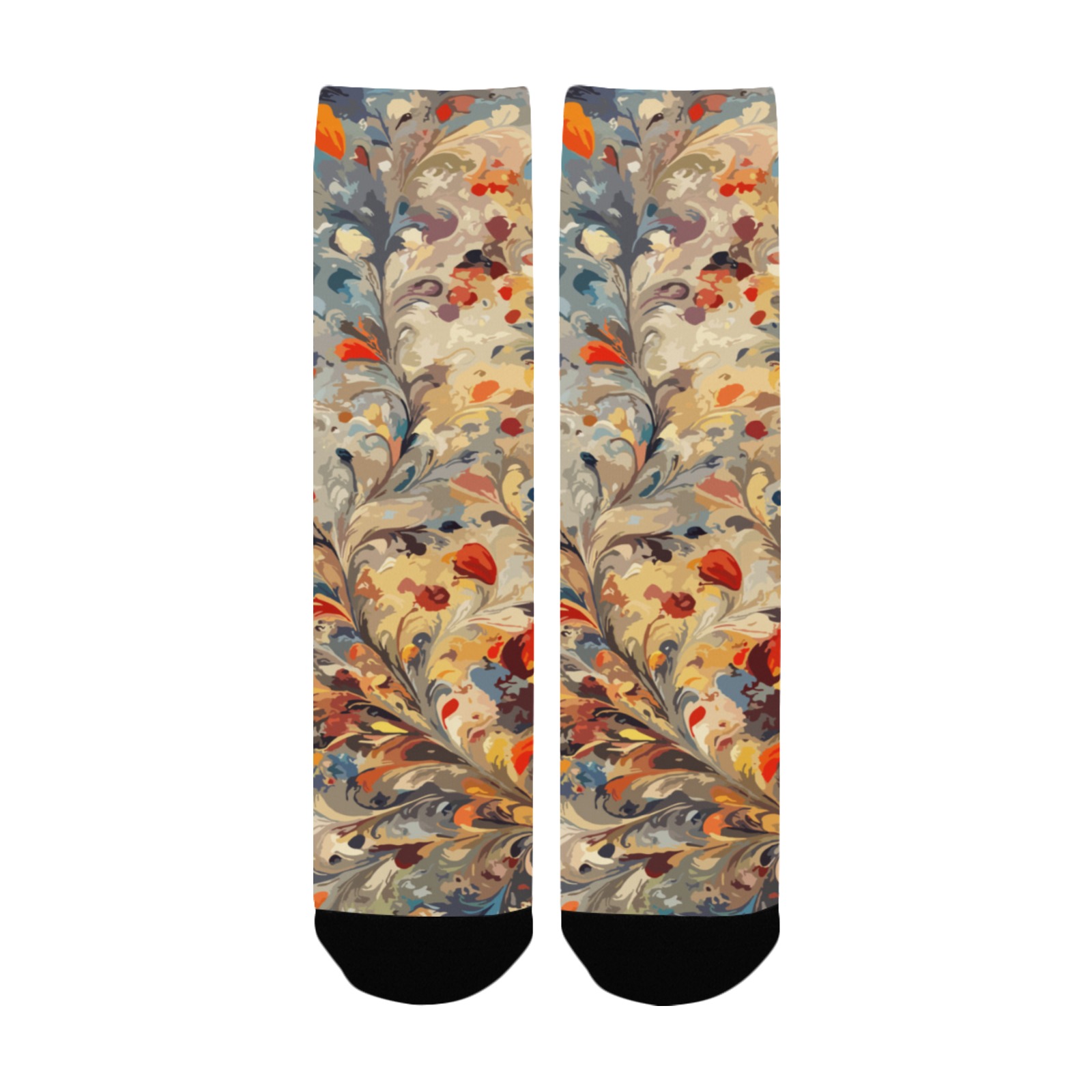 Charming floral ornament. Elegant decorative art Custom Socks for Women