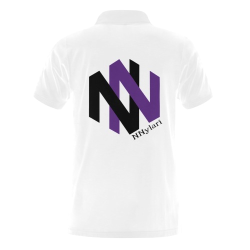 NNylari Polo Shirt Men White Men's Polo Shirt (Model T24)